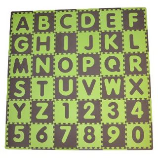 Tadpole Mat 36 Piece   ABC (Green/Brown)