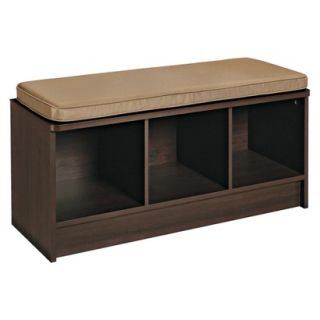 Storage Bench ClosetMaid 3 Cube Bench   Dark Brown (Espresso)