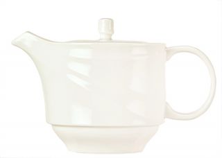 Syracuse China 15 oz Royal Rideau Tea Pot   Resonate, Lid, White