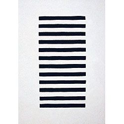 Hand tufted Trax White Wool Rug (4 X 6)