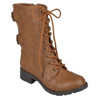 Womens Hailey Jeans Co Combat Boots   Camel 6