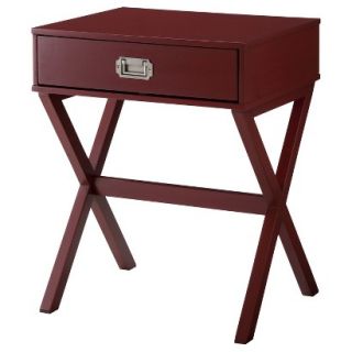 Accent Table Threshold Campaign Side Table   Salsa Red