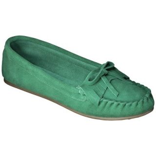 Womens Mossimo Supply Co. Genuine Suede Lark Moccasin   Green 10