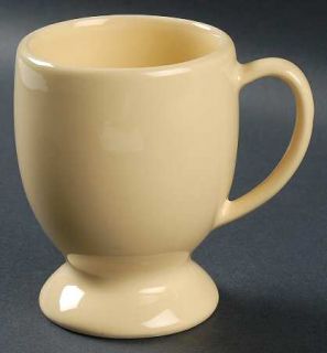 Gail Pittman Hospitality Butter Yellow Pedestal Mug, Fine China Dinnerware   Sol