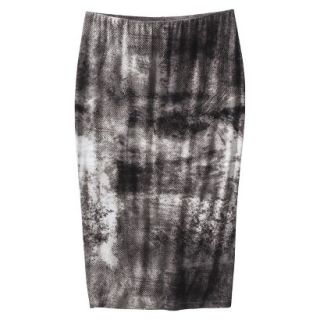 Mossimo Womens Knit Midi Skirt   Gray Print XXL