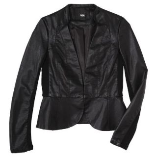 Mossimo Womens Faux Leather Motorcycle Jacket  Black L