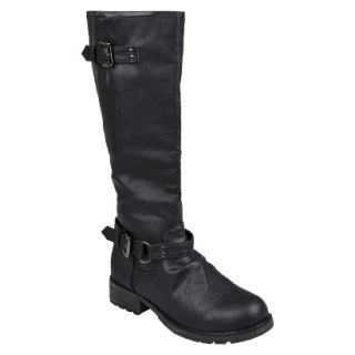 Womens Bamboo By Journee Buckle Boots   Black 9