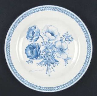 Royal Doulton Blue Botanic Dinner Plate, Fine China Dinnerware   Blue Floral Des