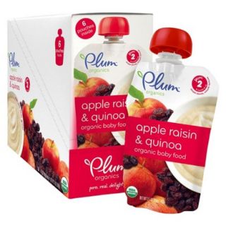 Plum Organics Baby Second Blends Fruit & Grain Puree Apple Raisin & Quinoa 3.
