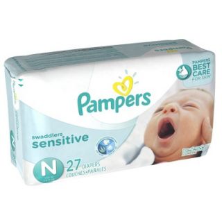 Pampers Swaddlers Sensitive Diapers Jumbo Pack Size Newborn (27 Count)