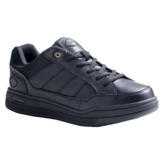 Mens Dickies Athletic Skate Genuine Leather Slip Resistant Sneakers   Black 5.5