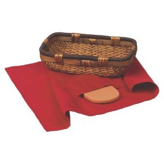 Keilen 3 Piece Bread Basket with Warming Stone