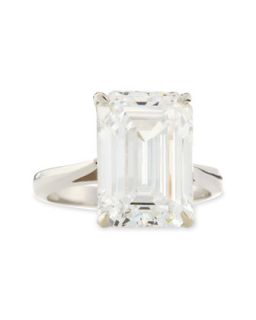 Emerald Cut Cubic Zirconia Solitaire Ring, 9.0 TCW   Fantasia by DeSerio