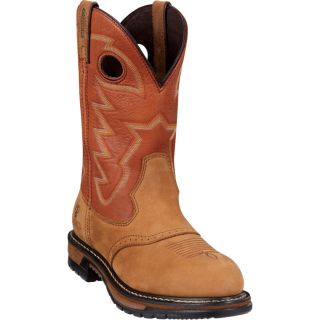 Rocky 11 Inch Branson Saddle Roper Waterproof Western Boot   Brown, Size 10