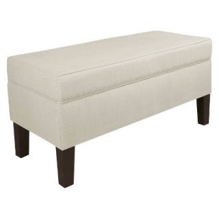 Skyline Bench Custom Upholstered Contemporary Bench 848 Linen Talc