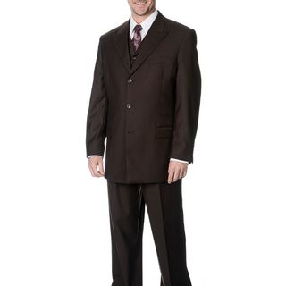 Caravelli Fusion Mens Brown 3 piece Vested Suit