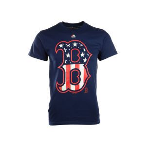 Boston Red Sox Majestic MLB Reason to Cheer Stars and Stripes T Shirt