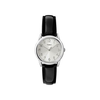 Timex Womens Black Patent Leather Strap Watch