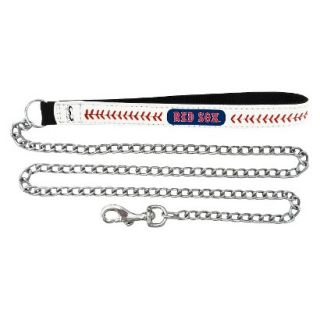 Boston Red Sox Baseball Leather 2.5mm Chain Leash   M