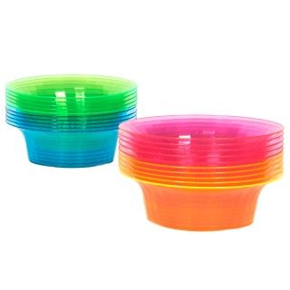 Neon Plastic Bowls Assorted