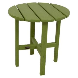 Polywood Round Patio Side Table   Lime