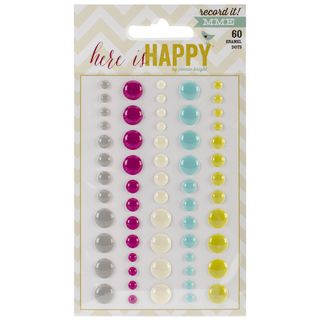 Record It  Here Is Happy Adhesive Enamel Dots 60/pkg