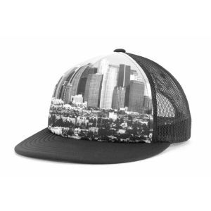 Black Cityscape Snapback Cap