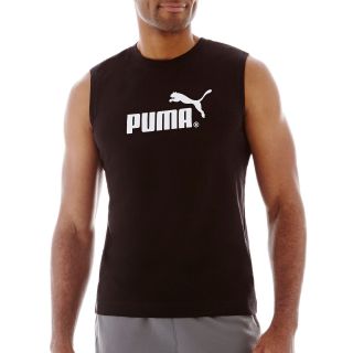 Puma Logo Muscle Tank, Black, Mens