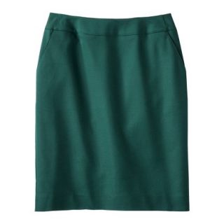 Merona Womens Doubleweave Pencil Skirt   Green Marker   16