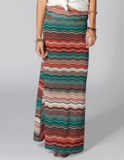 Waves Maxi Skirt Blue Combo In Sizes Large, X Small, Small, Medium Fo
