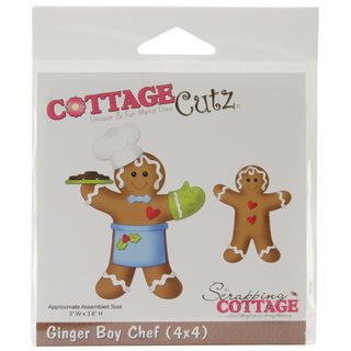 Cottagecutz Die 4x4 ginger Boy Chef