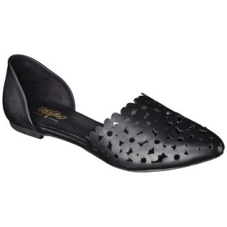 Womens Mossimo Lainey Perforated Two Piece Flats   Black 8