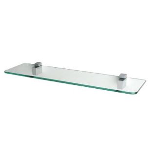 Wall Shelf Glass Shelf Kit   Clear/ Chrome (24x6)