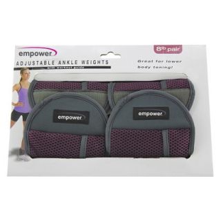 Empower Adjustable Ankle Weights Pair 8Lb   Pink