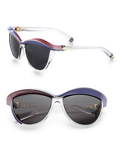 Dior Oversized Cats Eye Sunglasses   Pink Ivory