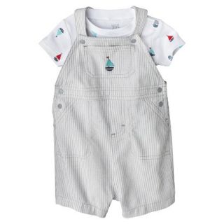 Just One YouMade by Carters Newborn Boys Shortall Set   Grey/White 9 M