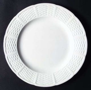 Wedgwood Willow Weave Dinner Plate, Fine China Dinnerware   All White, Embossed