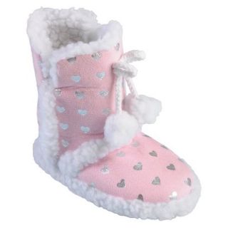 Girls Hailey Jeans Co Pom Pom Slipper Boots Pink  12/13