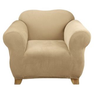 Sure Fit Stretch Pique Chair Slipcover   Cream