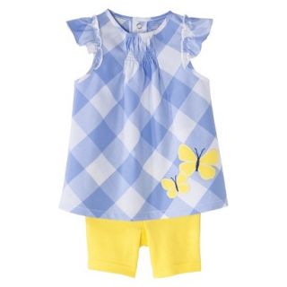 Just One YouMade by Carters Toddler Girls 2 Piece Set   Light Blue/Yellow 4T