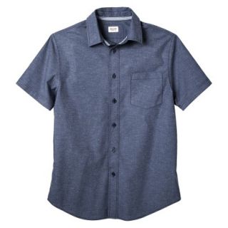 Mossimo Supply Co. Mens Short Sleeve Poplin Button Down   In The Navy XXL