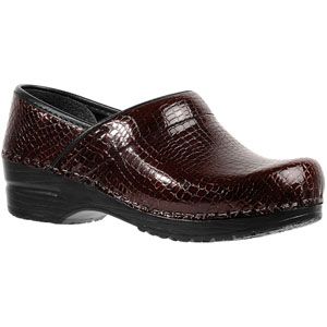 Sanita Clogs Womens Professional Croco Bordeaux Shoes, Size 42 M   451406 47