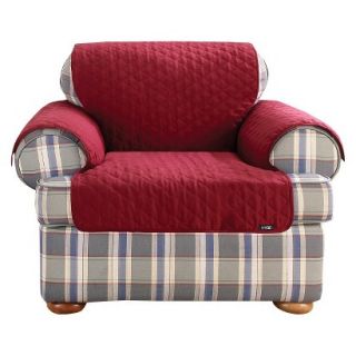 Sure Fit Quilted Duck Furniture Friend Pet Chair Cover   Claret
