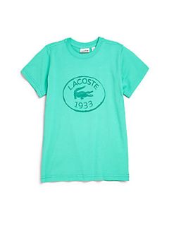 Girls Boys Lacoste 1933 Croc Tee   Jade