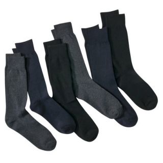 Merona Mens 6pk Socks   Navy/Black