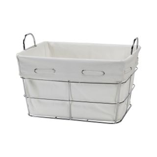 Creative Bath Aspen Large Storage Basket, Chrome/natural