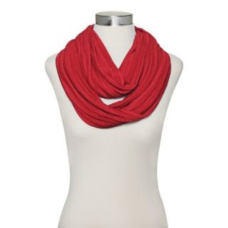 Solid Sheer Infinity Scarf   Red