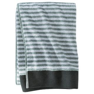 Nate Berkus Pinstripe Bath Sheet   Gray Aqua