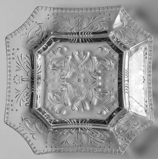 Portieux Versaille Clear Salad Plate   Embossed Scrolls&Floral,Scalloped