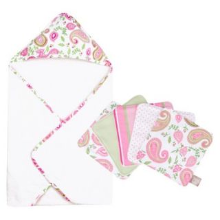 Trend Lab 6 Pc. Hooded Towel and Wash Cloth Set   Paisley